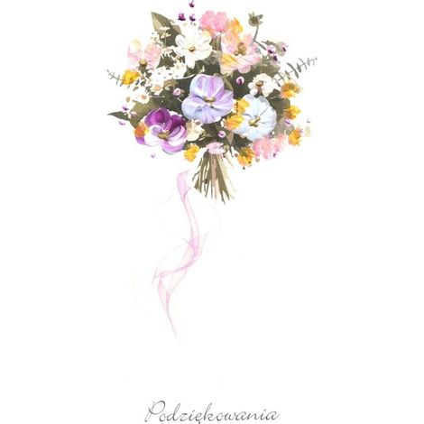 Biglietto di ringraziamento DL P05 - Bouquet