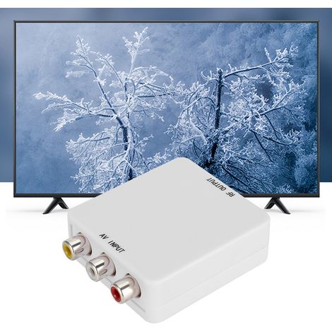 Convertisseur AV vers RF sans Alimentation Externe, Adaptateur Vidéo pour Téléviseur Ancien 67.25MHz 61.25MHz (1/5)