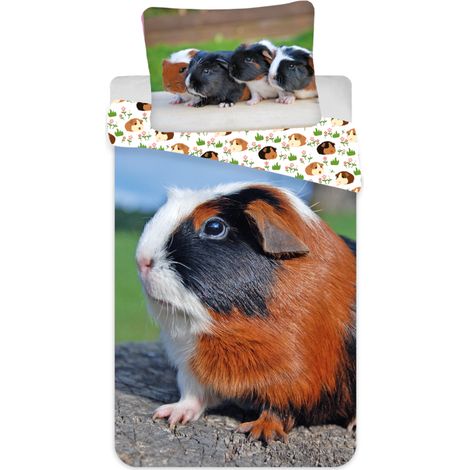 Parure de lit en coton "Cochons d'Inde" - Multicolore - 140 x 200 cm - Livraison gratuite (1/5)