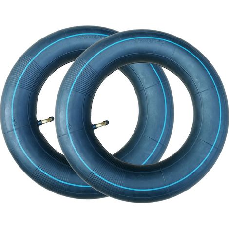 Lot de 2 chambres à air coudées 3,50-8 TT87 - Accessoires pour roue de brouette - Tuyau intérieur pour roue de diable - Tuyau standard de rechange (1/5)