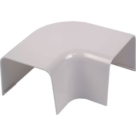 EID – Coude 90° à plat pour goulotte électrique 80x60 mm – Ivoire – Accessoire pour espaces confinés – Installation facile