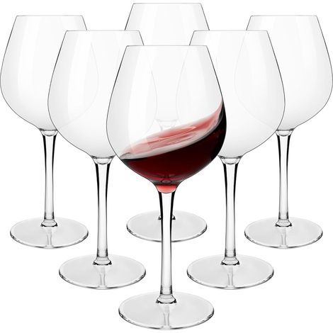 Incassable Verres à Vin Plastique Verres à Pied 480 ML Lot de 6 Verres à vin rouge (1/5)