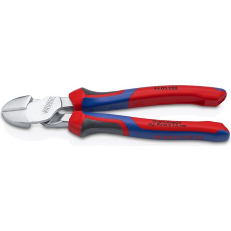 KNIPEX 74 05 200 SB Alicates de corte diagonal de fuerza con mangos confort cromado 200 mm (1/2)