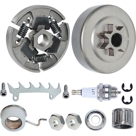 Kit de vis avec tambour d'embrayage, pignon hélicoïdal, chien d'abattage, pare-chocs pour Stihl 021 023 025 MS170 MS180 MS171 MS192T MS200T MS210 MS230 MS250 MS 230 250, remplacement 1123 640 2074 112 (1/5)