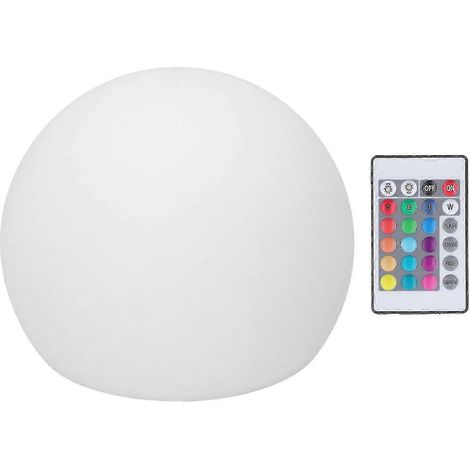 Lampe globe LED RGBW veilleuse avec 16 couleurs, intensité variable, 4 modes, télécommande 24 touches, 12 x 12 cm, nouveau modèle (1/5)