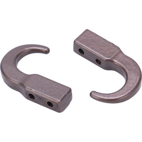 Lot de 2 crochets de remorque en métal pour voiture tout-terrain RC SCX10 1/10, couleur titane. (1/5)
