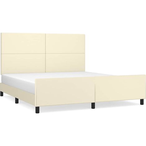 Maison Exclusive - Giroletto con Testiera Crema 180x200 cm in Similpelle (1/5)