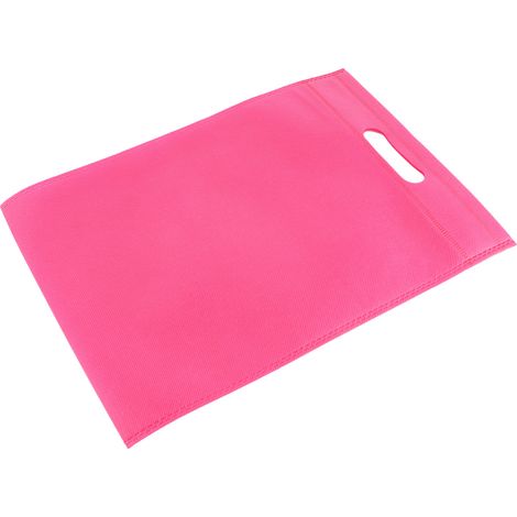 Lot de 50 sacs non tissés découpés à l'emporte-pièce, écologiques, à ouverture plate, couleur rose rouge, 25 x 35 cm / 9,8 x 13,8 pouces (1/5)