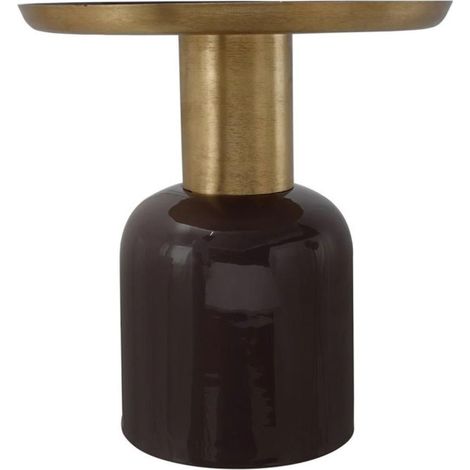 Table d'Appoint Design "Yeza" 40cm Violet & Or (1/2)
