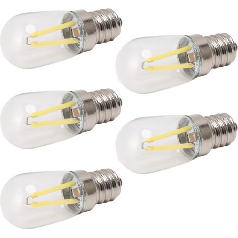 5er-Pack E12-LED-Lampen für Kühlschränke, geringe Wärmeentwicklung und niedriger Energieverbrauch, 120 V, weißes Licht (1/5)