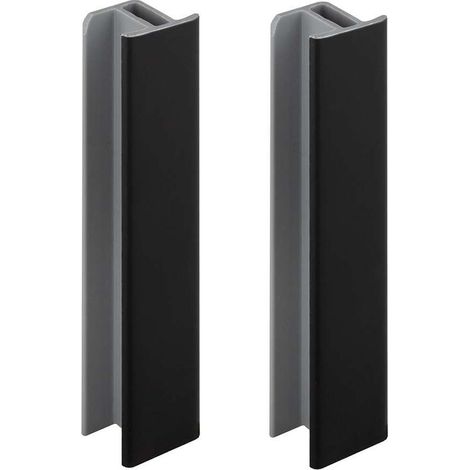 Giunto per zoccolo nero opaco da 150 mm – Raccordo di collegamento per mobili – Profilo in PVC per cucina – Confezione da 2 (1/3)