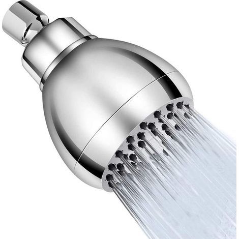 3-inch high-pressure shower head, anti-clogging, anti-leak, fixed shower head, chrome (1/5)