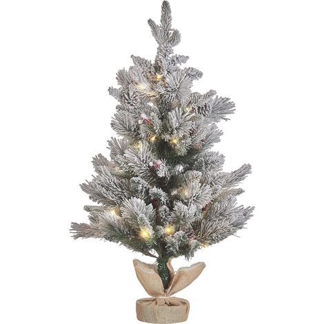 Artificial Snowy Christmas Tree LED MALIGNE 90 cm White (1/5)