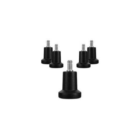 Piedini scorrevoli per sedia da ufficio girevole, sgabello di ricambio per sedia da ufficio con ruote fisse, piedini in plastica scorrevoli per sedia girevole da ufficio, 5 pezzi, 10/22 mm - Crezuo