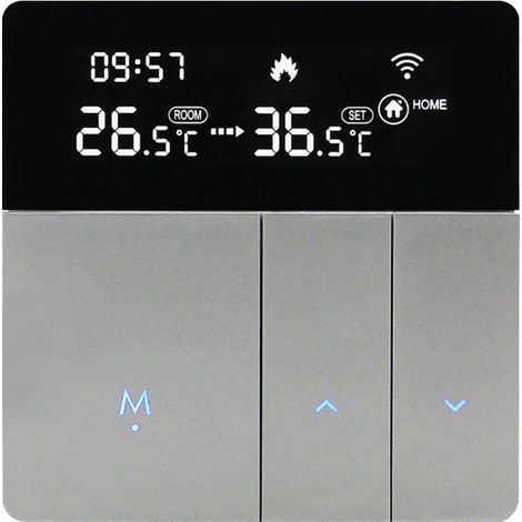 Thermostat intelligent WIFI avec écran LCD Thermostat de radiateur de chauffage intelligent APP et commande vocale Contrôleur de température constante intérieure Thermostat programmable numérique Anti (1/5)