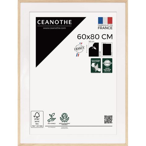 Cadre photo 60x80 cm chêne Alba avec passe-partout 50x70 cm (1/5)