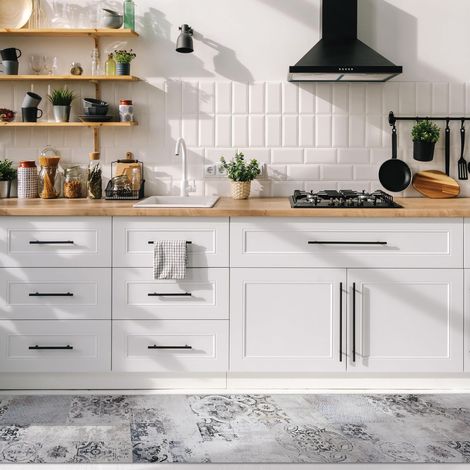CREARREDA Tappeto cucina 240x50cm Whispering Stone vinile antiscivolo e lavabile Passatoia cucina in vinile, lavabile 100% made in Italy (1/5)