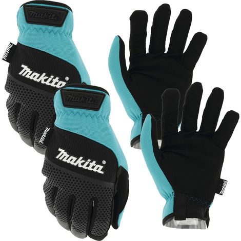 Makita P-84676 Open Cuff Working Gloves XL x2 Pair Kit - ANSI EN388 Rated (1/5)