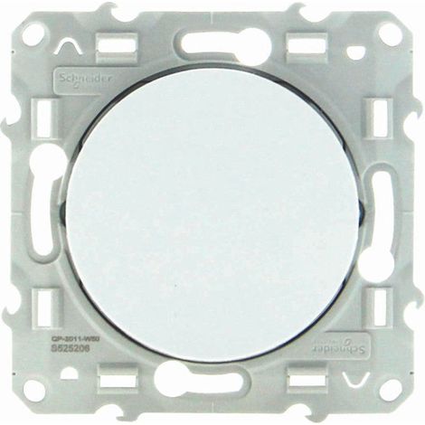 Botón pulsador SCHNEIDER Odace S52A206 - 10A - 230V - blanco