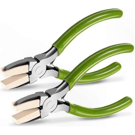 Pince à bec nylon 2 pièces, outil de cintrage en acier carbone pour bijoux, perles et loisirs créatifs (1/5)