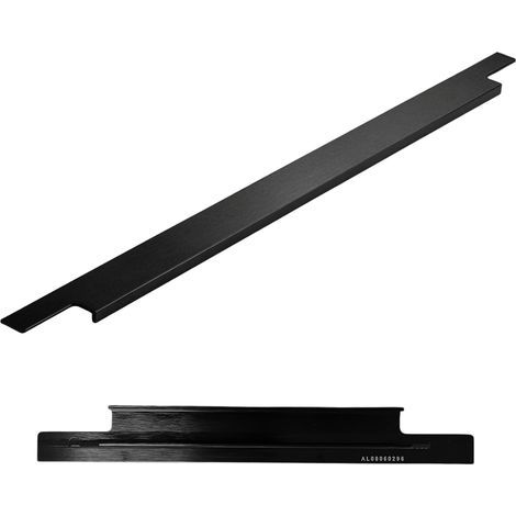 Möbelgriff aus Aluminium, mattschwarz, 246 mm, für Schubladen und Schranktüren (1/5)