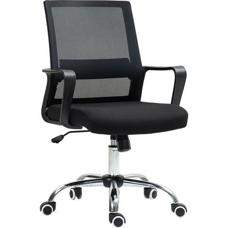 Mesh Back Office Chair, with Wheels - Black (1/5)