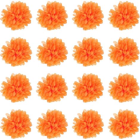 20 Stück Mexikanische Halloween-Ringelblumen (Adornos Para Hogar)-10x10cm-Orange (1/3)