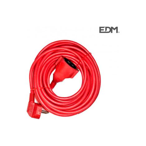 Cable alargador EDM Flexible 3 x 1,5 mm 10 m Rojo