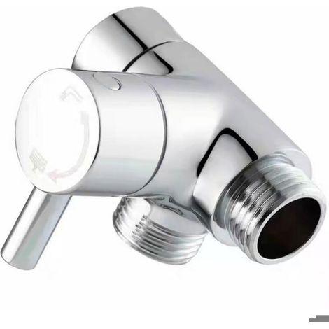 Vanne 3 voies laiton massif G1/2" pour douche, douchette & bras – inverseur dérivation haute qualité (1/5)