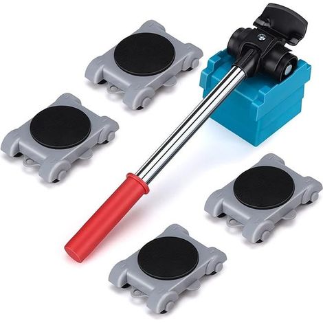 Juego de 8 carros con ruedas de 360° para mover muebles pesados sin esfuerzo - Capacidad de carga: 150 kg