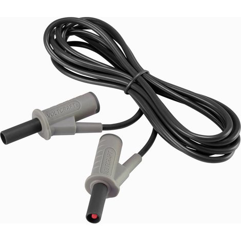 VOLTCRAFT MSB-501 Sicherheits-Messleitung Lamellenstecker 4 mm Lamellenstecker 4 mm 2.00 m Schwarz 1 (1/4)