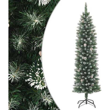 Künstlicher Weihnachtsbaum mit Ständer Schlank 180 cm PVC