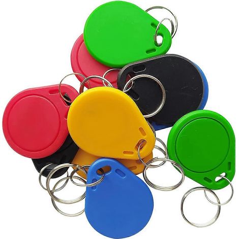 Porte-clés RFID 125 kHz T5577, étiquette RFID réinscriptible pour le contrôle d'accès, 10 pièces par paquet. (1/5)