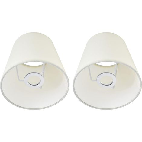 abat jour, Petit abat - jour Set de 2, lampe sur pied, pince suspension Mini de table en tissu de table et abat, Blanc cassé, abat jour lampe sur pied, abat jour lampe chevet (1/5)