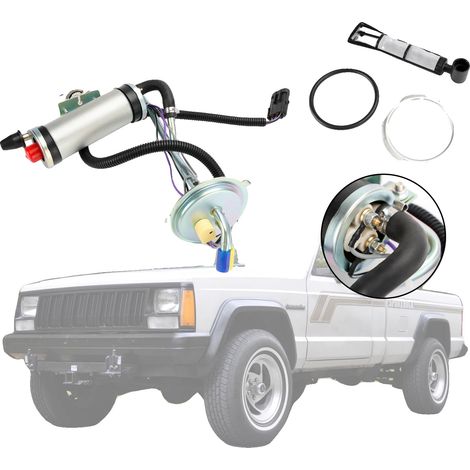Unidad de suministro de combustible, 12 V, 45 galones por hora, 90-110 psi, compatible con Jeep Comanche MJ, rango de ohmios: lleno 80-90 vacío 0-5 (1/5)