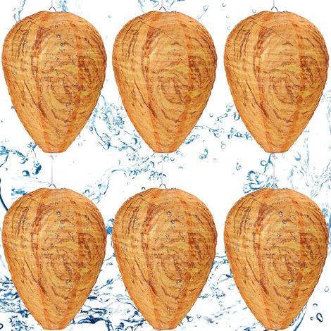 Lot de 6 nids de guêpes artificiels étanches - Orange - Pour la maison et le jardin - Pour l'extérieur (1/5)