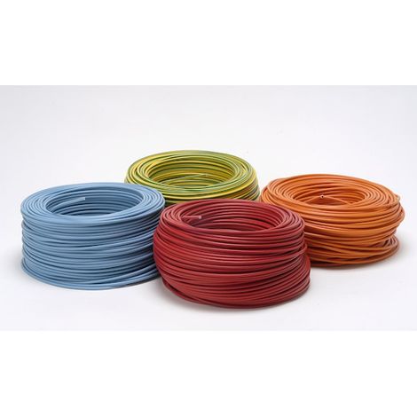 Câble électrique H07 V-K - Nombre de conducteurs / fils : 1 - Section : 6 mm² - Couleur de gaine : bleu - Longueur : 100 m - Type de conditionnement : couronne - CABLERIE DAUMESNIL