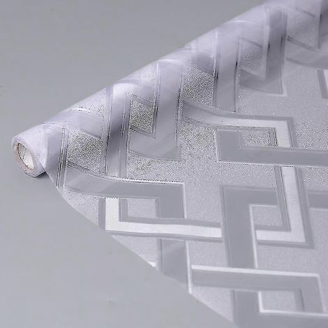 Film adhésif pour vitres Wabjtam, motif losanges, sans colle, pour portes vitrées, salle de bain, salon, bureau, 44,5 x 200 cm (17,5 x 78,7 pouces). (1/5)