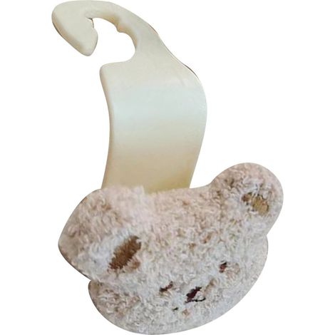 Crochet de voiture pour sac à main, style petit ours, facile à installer, en plastique souple et sûr, pour appui-tête de voiture, compatible avec sacs et bouteilles (type 4). (1/5)