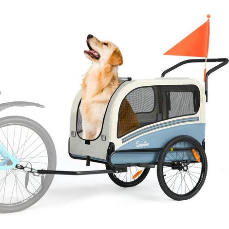 Sepnine 10202NS Pet Trailer 50KG, Maniglia 6 Livelli, Impermeabile, 19" - Grigio Blu (1/5)