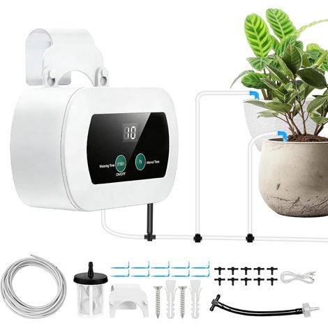 Automatic Garden Watering System, Automatic Drip Watering System for Indoor Plants, 10 Plants, 10 m Hose, 10 Drippers, for Home, Balcony and Garden (1/5)