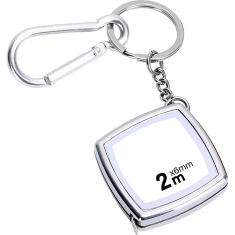 Mini Ruban à Mesurer Rétractable en Acier - 2 Mètres Portable Avec Clip D'escalade Porte-clés pour L'exploration (1/5)