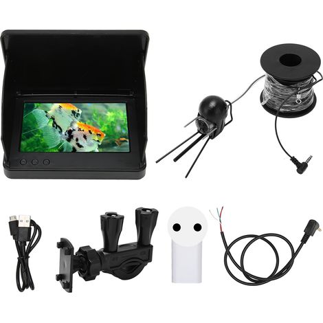 Écran de détection de poissons IPS HD 5 pouces, 2000cd, vision nocturne, caméra de pêche étanche IP68 pour surveillance sous-marine, 20m/21.9yd, 100-240V, prise UE (1/5)