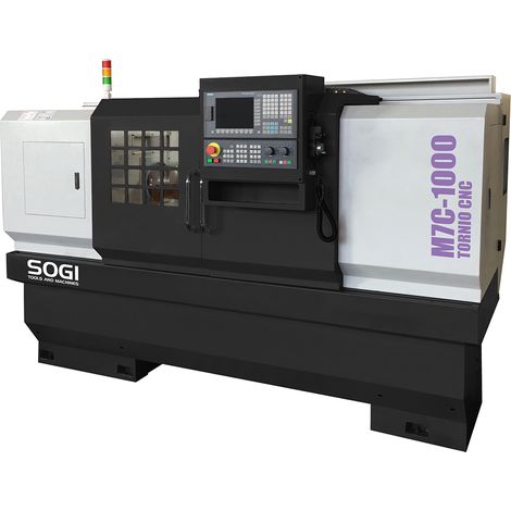 Tornio CNC ad autoapprendimento 540 x 1000 SOGI M7C-1000 - controllo numerico siemens 808D - Pb 82 mm + accessori (1/5)