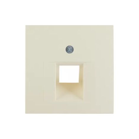 Zentralplatte mit Telefon-/Netzwerksteckdose kompatibel mit verschiedenen HAGER-Serien IP20 5,5x5,5x1,7cm polarweiße Farbe (1/2)