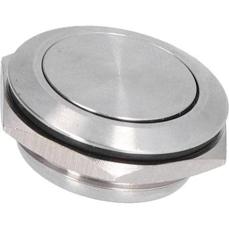 Lot de 5 interrupteurs à bouton plat en acier inoxydable étanches avec bornes à vis, accessoires d'alimentation 0-220 V, 25 mm (1/5)