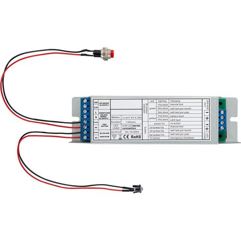 Kit d'Urgence pour Luminaires LED Non permanent avec Bouton Autotest 5 W