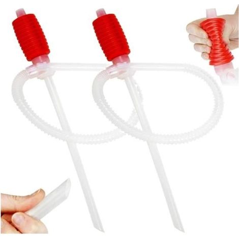 Pompe Siphon Manuel Pompe De Transfert 2PCS, Pompe Manuelle Siphon pour Essence,Carburant ou Eau pour Pompage et Transfert (1/5)