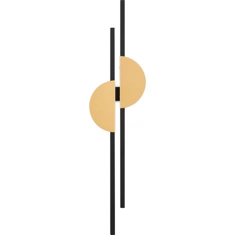 Maytoni Skyline II Lampada da parete moderna a LED integrata nera 4000K 700lm paralume in ottone (1/4)