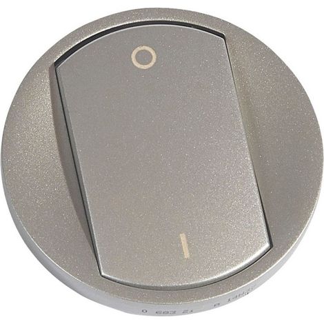 Legrand 068321 Céliane-Zierblende in Titanoptik für zweipoligen Schalter